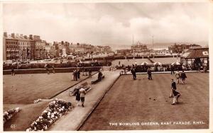 BR61644 the bowling greens east parade ryhl   wales real photo