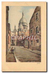 Old Postcard Paris Sacre Coeur Basilica