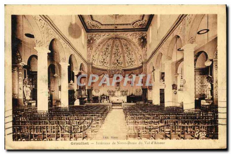 Postcard Old Graulhet Interior of Notre Dame du Val d'Amour