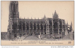 France Reims Cathedrale Ensemble sud etat apres bombardement