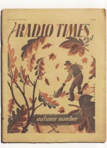 Radio Times Autumn 1937 Farmer Broom BBC Magazine Postcard