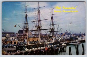USS Constitution, Old Ironsides, Navy Yard, Boston MA, Vintage 1969 Postcard