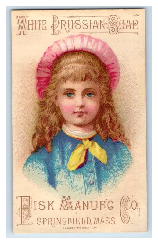 1880s Fisk Mfg. Soaps Japanese White Prussian Cute Girls In Hats Set Of 4 F59