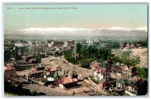 c1950's Aerial View From Prospect Hill Village Salt Lake City Utah UT Postcard