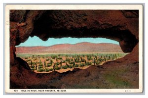 Hole In Rock Near Phoenix Arizona Scenic View c1935 Postcard