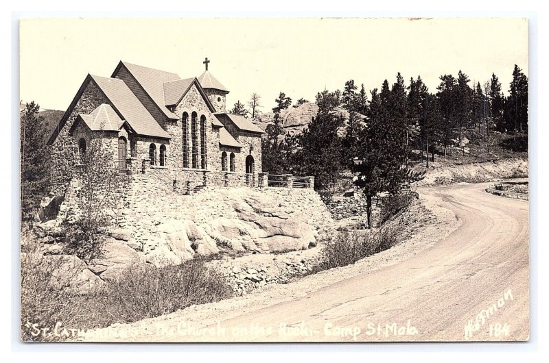 St. Catherine's The Church On The Rock Camp St. Malo CO RPPC Postcard