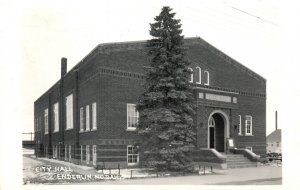 Vintage Postcard 1957 View of City Hall Building Enderlin North Dakota RPPC