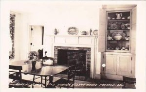 Wisconsin Portage Indian Agency House Dining Room Real Photo RPPC