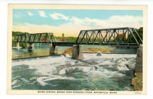 ME - Waterville. Maine Central Railroad Bridge over Kennebec River