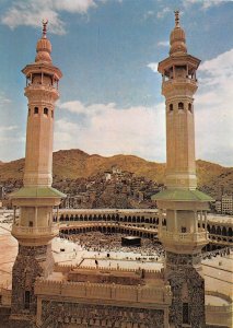 Lot341 two minarets of the holy mosque mecca Saudi Arabia