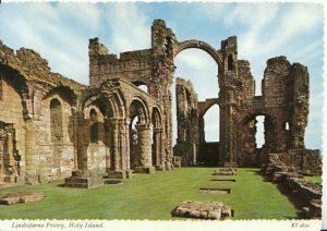 Northumberland Postcard - Lindisfarne Priory - Holy Island - Ref 12632A