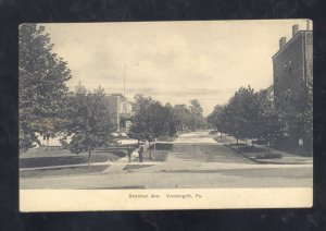 VANDERGRIFT PENNSYLVANIA PA. DOWNTOWN SHERMAN AVE. STREET SCENE VINTAGE POSTCARD