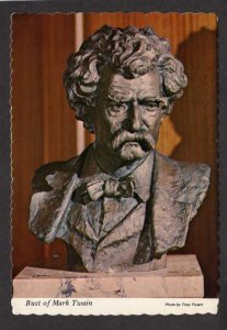 NY Mark Twain Bust Sculptor Elmira College Learning Center New York Postcard