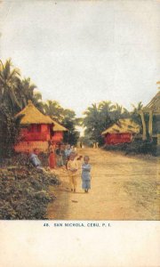 SAN NICHOLA CEBU PHILIPPINES ISLANDS POSTCARD 1909