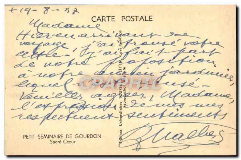 Old Postcard Petit Seminaire De Gourdon Sacre Coeur