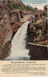 Colorado Manitou Rainbow Falls Ute Pass Curteich