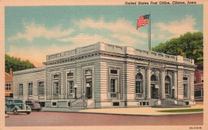 Vintage Postcard United States Post Office Postal Service Clinton Iowa IA