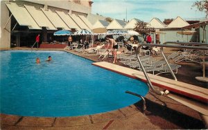 Postcard California Fresno Hotel Californian Swimming Pool Dowell -