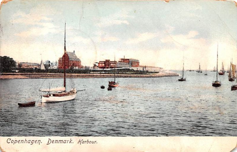 Harbour Copenhagen Denmark 1907 