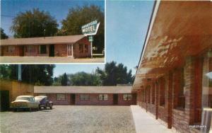 Autos Baker Oregon 1950s Hereford Motel Kim Color Cards postcard 11507