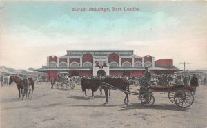 East London South Africa Market Buildings Vintage Postcard AA68873