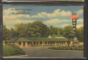 Craycrofts Motel Paris Kentucky 1950s Roadside America linen postcard