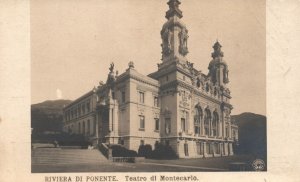 Vintage Postcard 1910's Riviera Di Ponente Teatro di Montecarlo Genova Italy IT