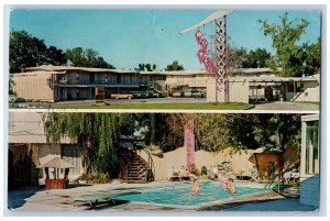 Twin Falls Idaho Postcard Fairways Motel Multiview Exterior 1968 Vintage Antique