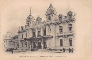 MONTE CARLO MONACO~LE CASINO ENTREE PRINCIPALE~1900s POSTCARD