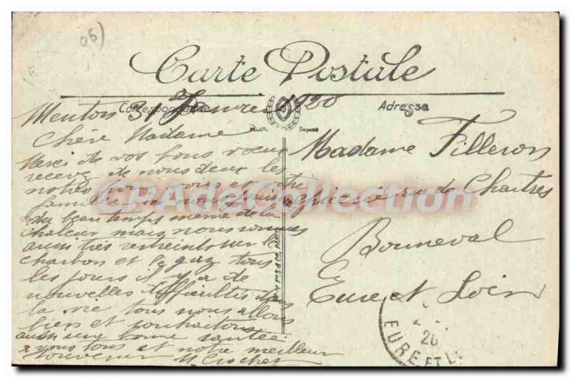 Postcard Old Winter Palace Hotel Menton