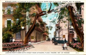 Panama City Looking North Down Sixth Street From Cathedral Plaza