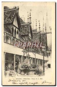 Old Postcard Beaune Hotel Dieu Wells