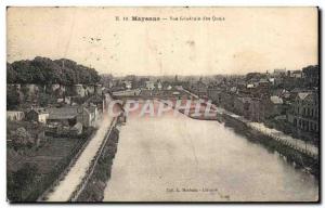 Old Postcard Mayenne Vue Generale Quays