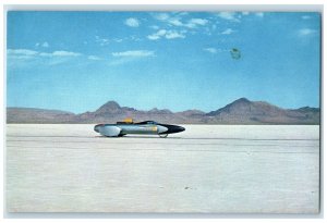c1960s Bonneville Salt Flats World's Fastest Speedway Jet Wendover UT Postcard