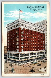 1934 Hotel Conant 16th And Harney Omaha Nebraska Broadway View Posted Postcard