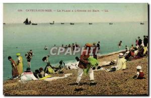 Old Postcard Cayeux sur Mer Plage L & # 39Heure Bath