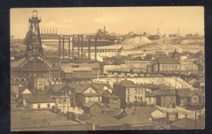 BUTTE MONTANA BIRDSEYE VIEW FACTORY DISTRICT 1907 VINTAGE POSTCARD