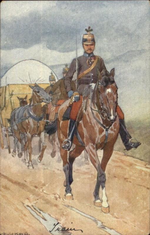 Hungary? Military - Horse Wagon Train Ludwickoia c1905 Postcard gfz
