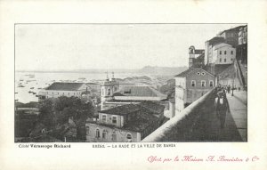 PC CPA BRAZIL, LA RADE ET LA VILLE DE BAHIA, VINTAGE POSTCARD (b8159)