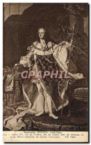 Postcard Old Hyacinthe Rigaud Louis XV King of France