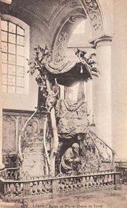 Leuze Saint St Pierre Church Eglise Chaire De Verite Antique French Postcard