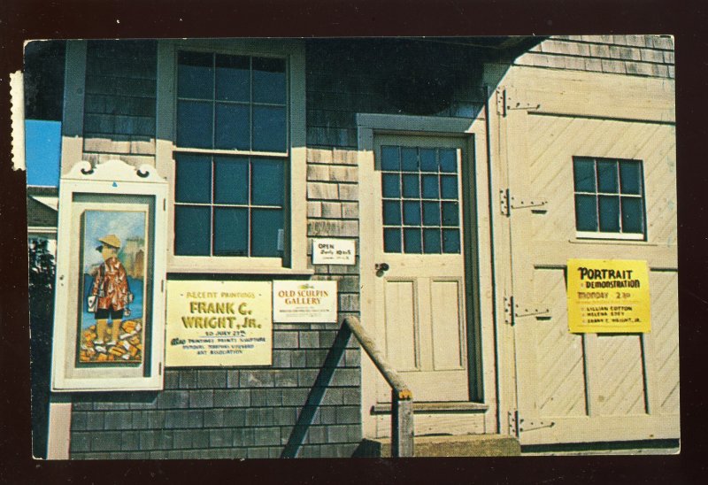 Edgartown, MA/Mass Postcard, Dock Street Gallery, Martha's Vineyard, Cap...