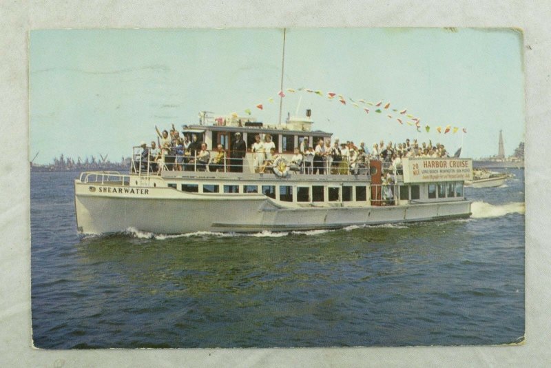 Cruise Boat Shearwater, Long Beach, Cal. Vintage Postcard P105 