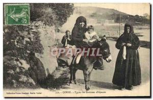 Old Postcard Donkey Mule Corsica Corsica Type of around & # 39Ahaccio Felles ...