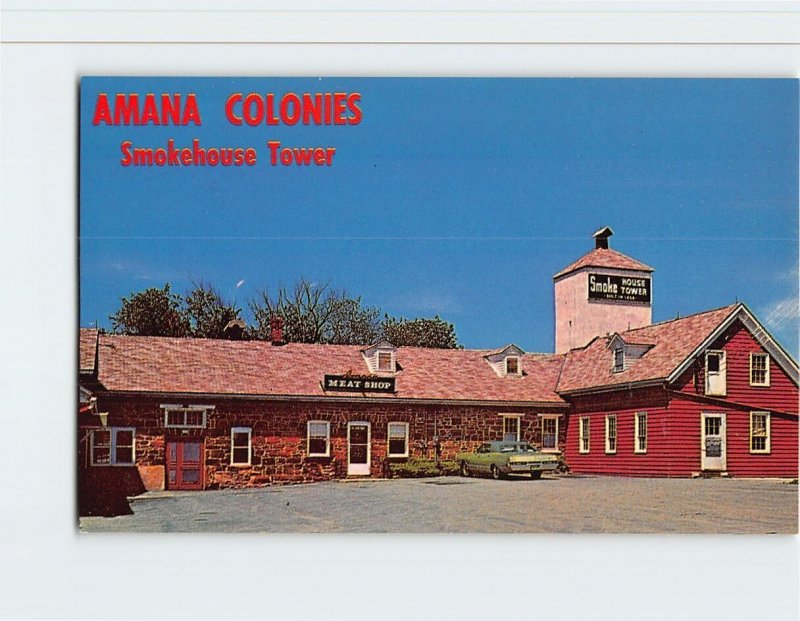 Postcard Smokehouse Tower, Amana Colonies, Amana, Iowa