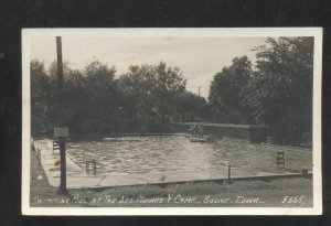 RPPC BOONE IOWA DES MOINES Y CAMP SWIMMING POOL REAL PHOTO POSTCARD