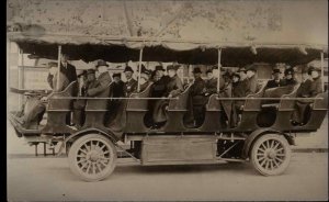 Washington DC Beautiful Tourist Bus c1915 Real Photo Postcard