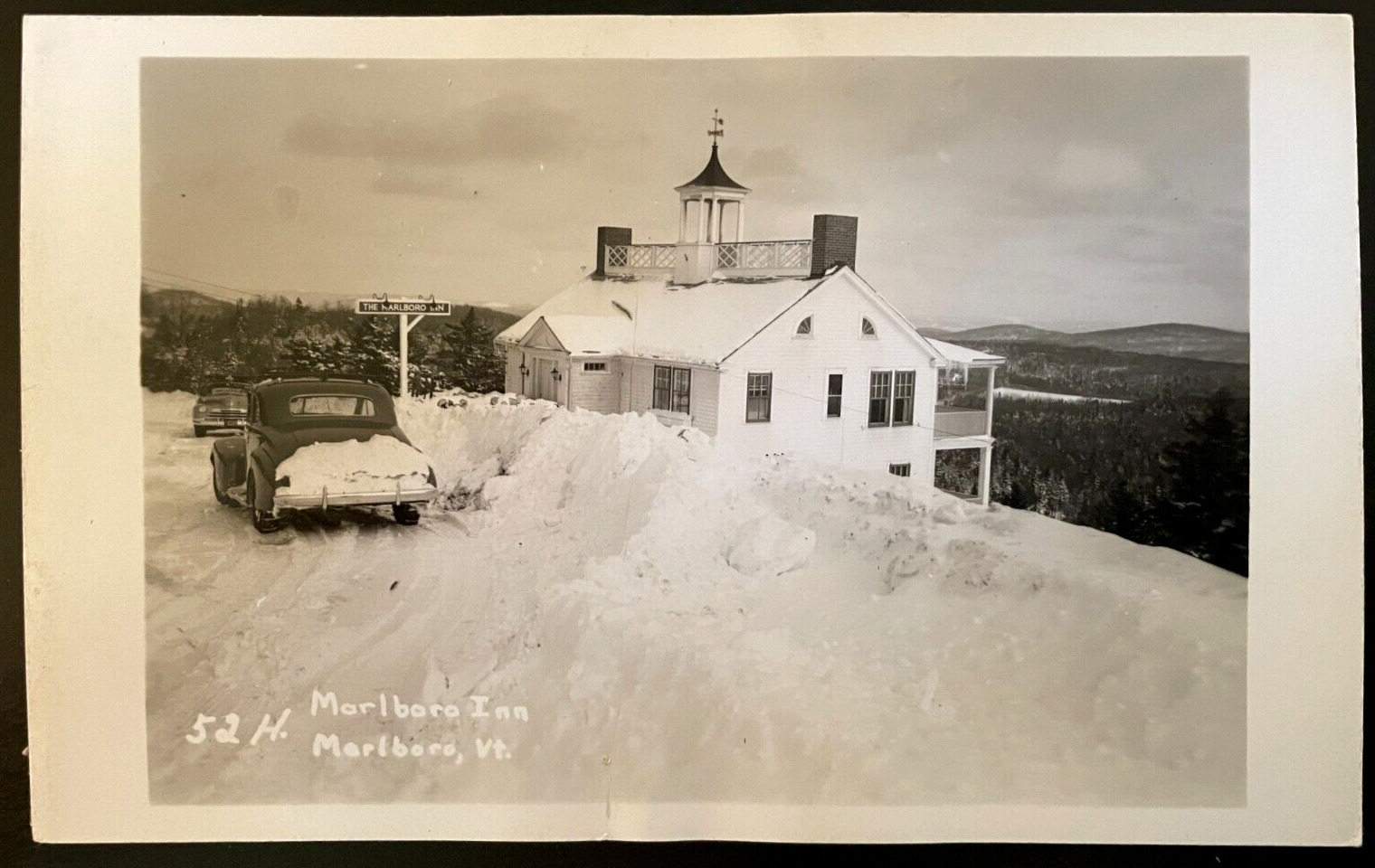 Vintage Postcard 1940's The Marlboro Inn, Marlboro, Vermont (RPPC