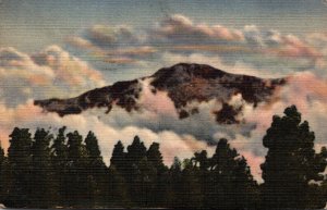 Colorado Pikes Peak Among The Clouds 1946 Curteich