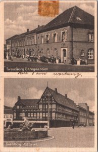 Denmark Svendborg Banegaarden Ved Torvet Vintage Postcard 09.14